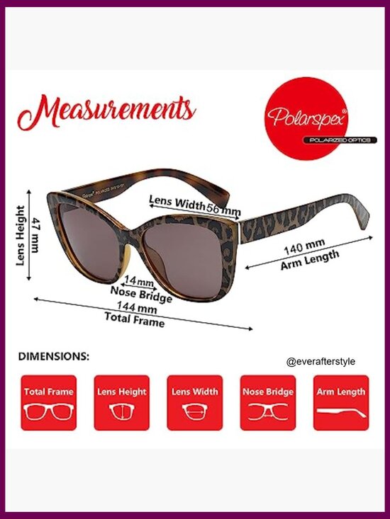 Polarized Cat Eye Sunglasses, Oversized UV400 Protection, Plastic Frame main image 6